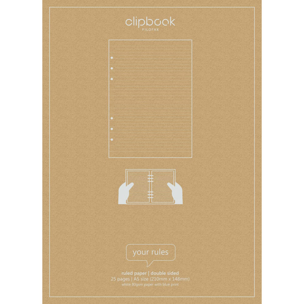 Filofax A5 Clipbook Refill 25pk