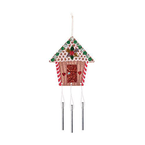 Wooden Garden Wind Chimes House 10pcs