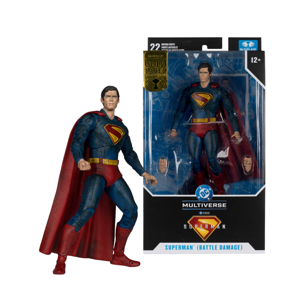 Superman Battle Damage Gold Label 7" Figure