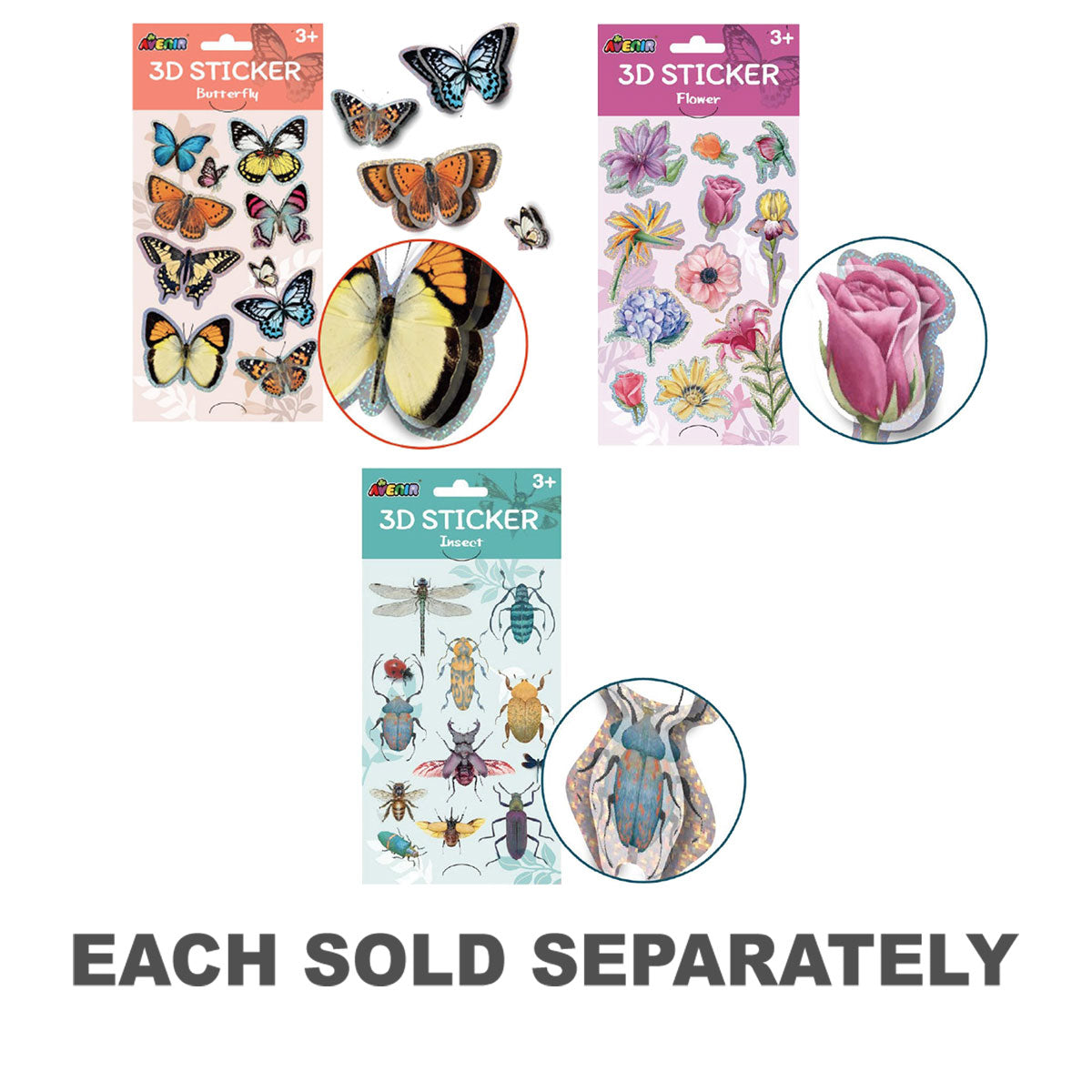 Avenir 3D Stickers 10-Pack