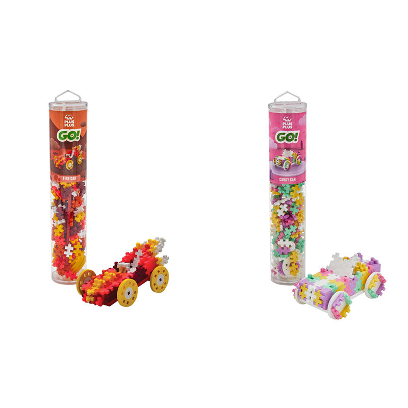 Plus-Plus Colour Cars Building Blocks Tube 200pcs