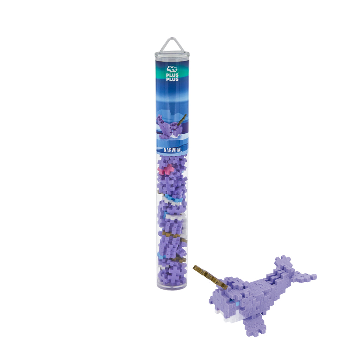 Plus-Plus Narwhale Building Blocks Tube 100pcs
