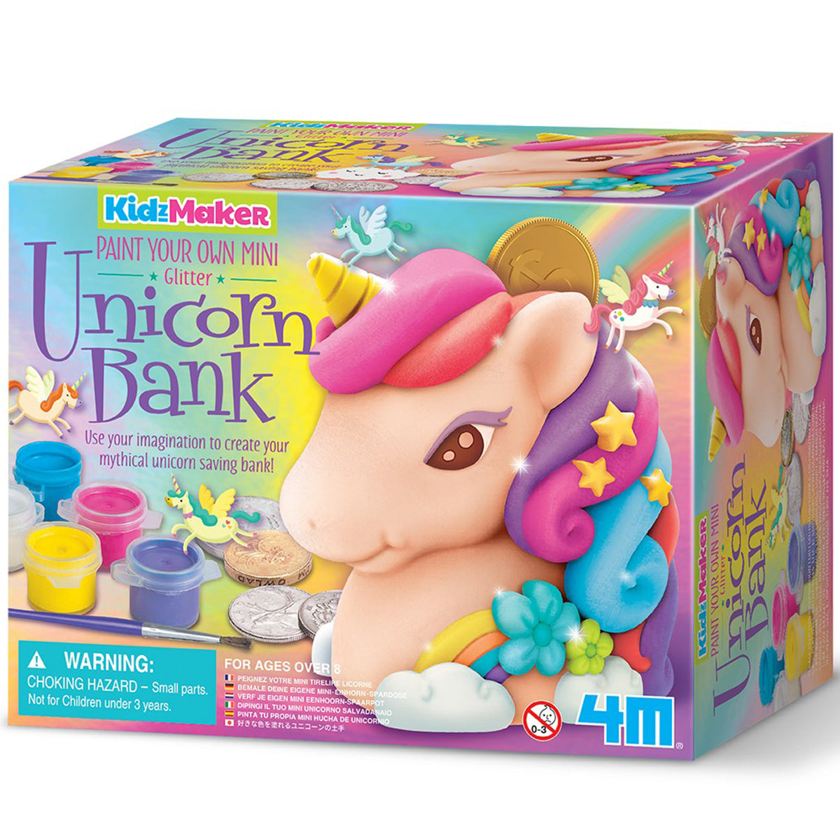 4M KidzMaker Glitter Unicorn Bank Kit