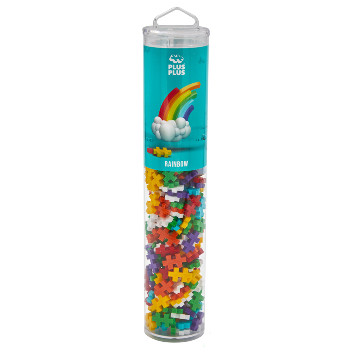 Plus-Plus Rainbow Mix Building Blocks Tube