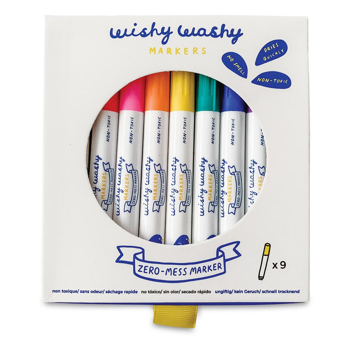 Jaq Jaq Bird Wishy Washy Markers 9pk