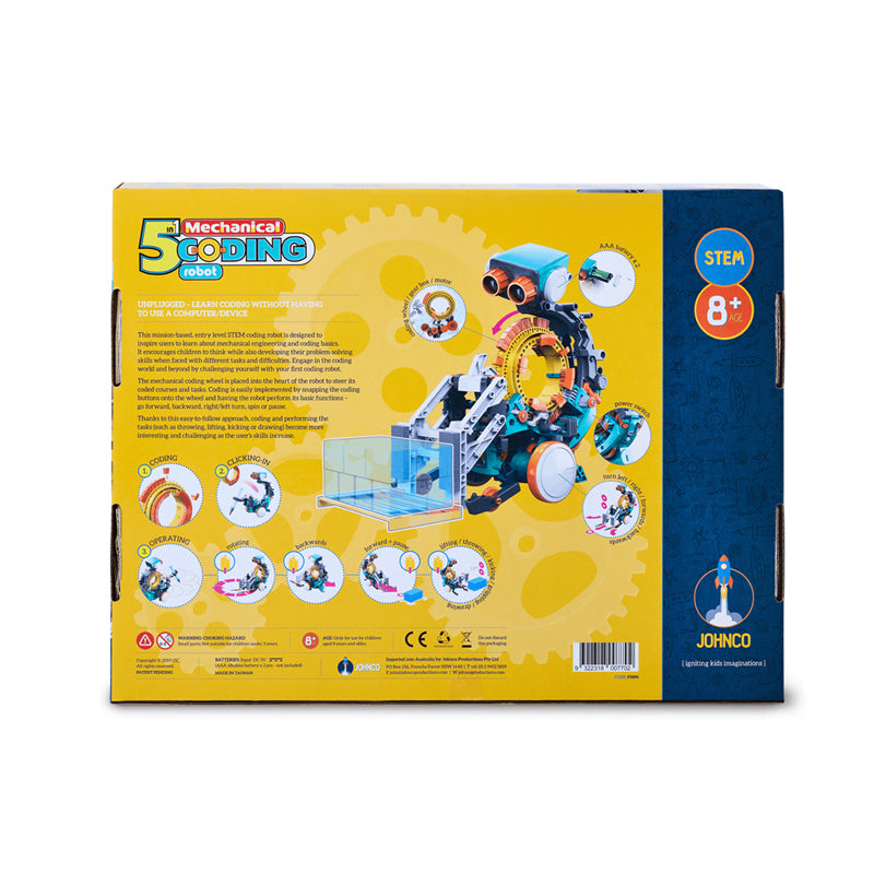 Johnco 5 in 1 Mechanical Coding Robot