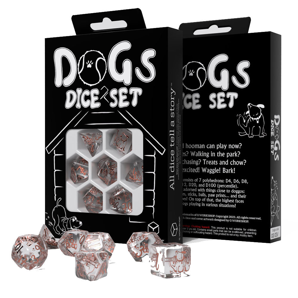 Q Workshop Bubbles Dog Dice Set 7pcs