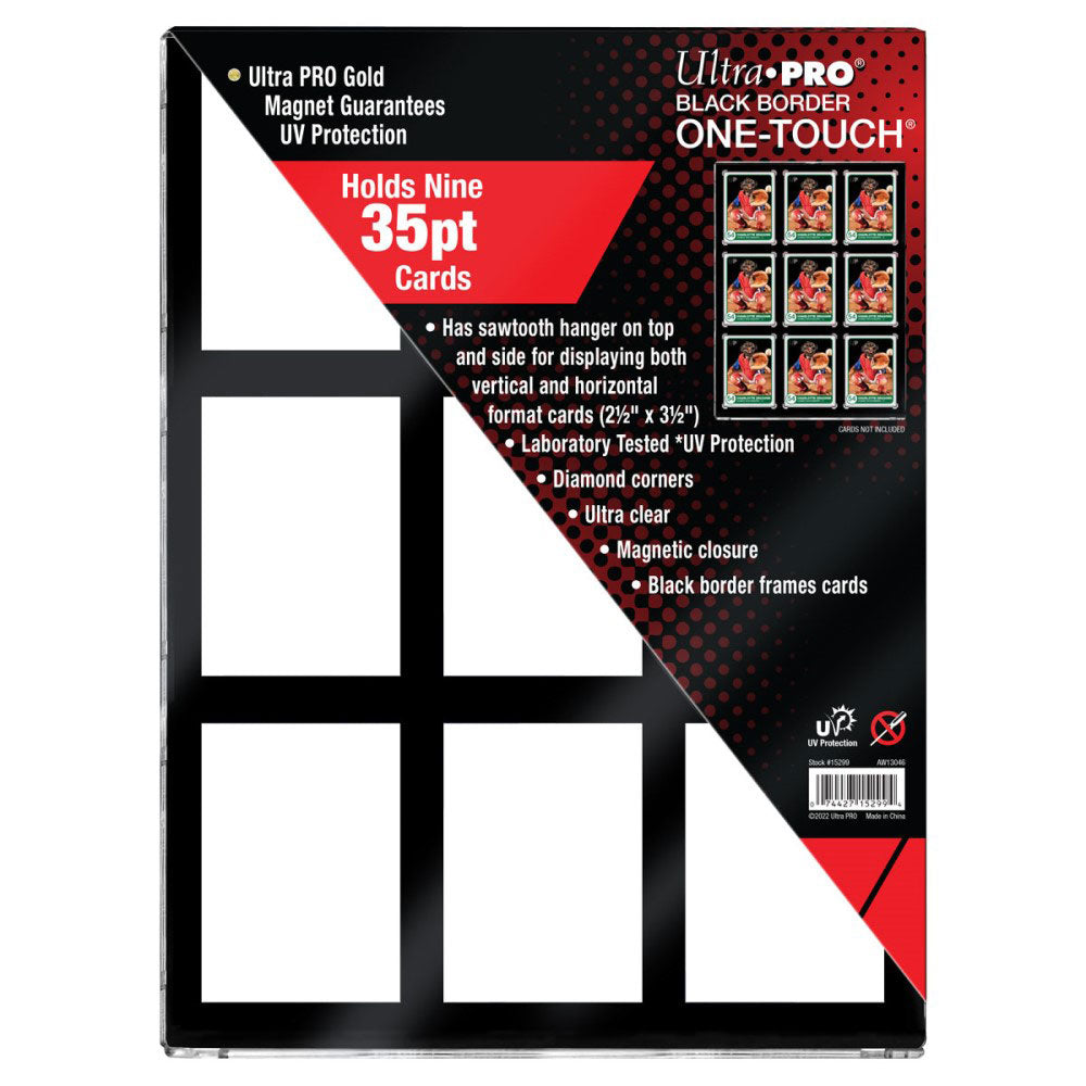Ultra Pro 35PT 9-Card Black Border UV ONE-TOUCH Magnetic Holder Card Protector