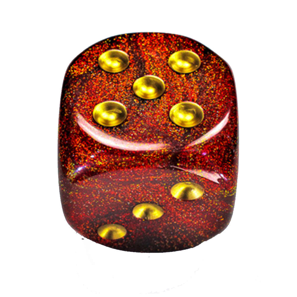 Chessex Glitter D6 Dice with Pips 50mm