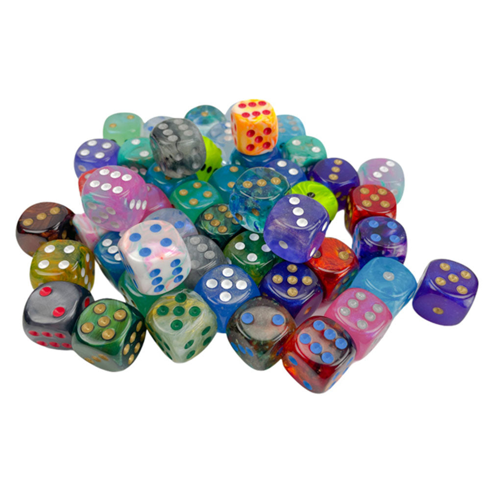 Chessex Loose Signature D6 Dice with Pips 16mm (Bag of 50)