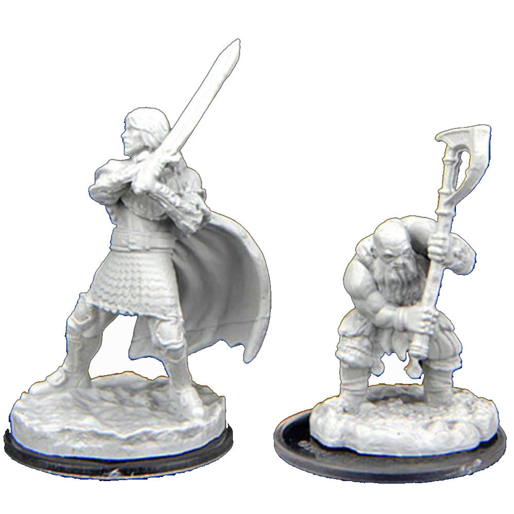 Critical Role Unpainted Minis Westruun Militia Swordsman and Kraghammer Axeman