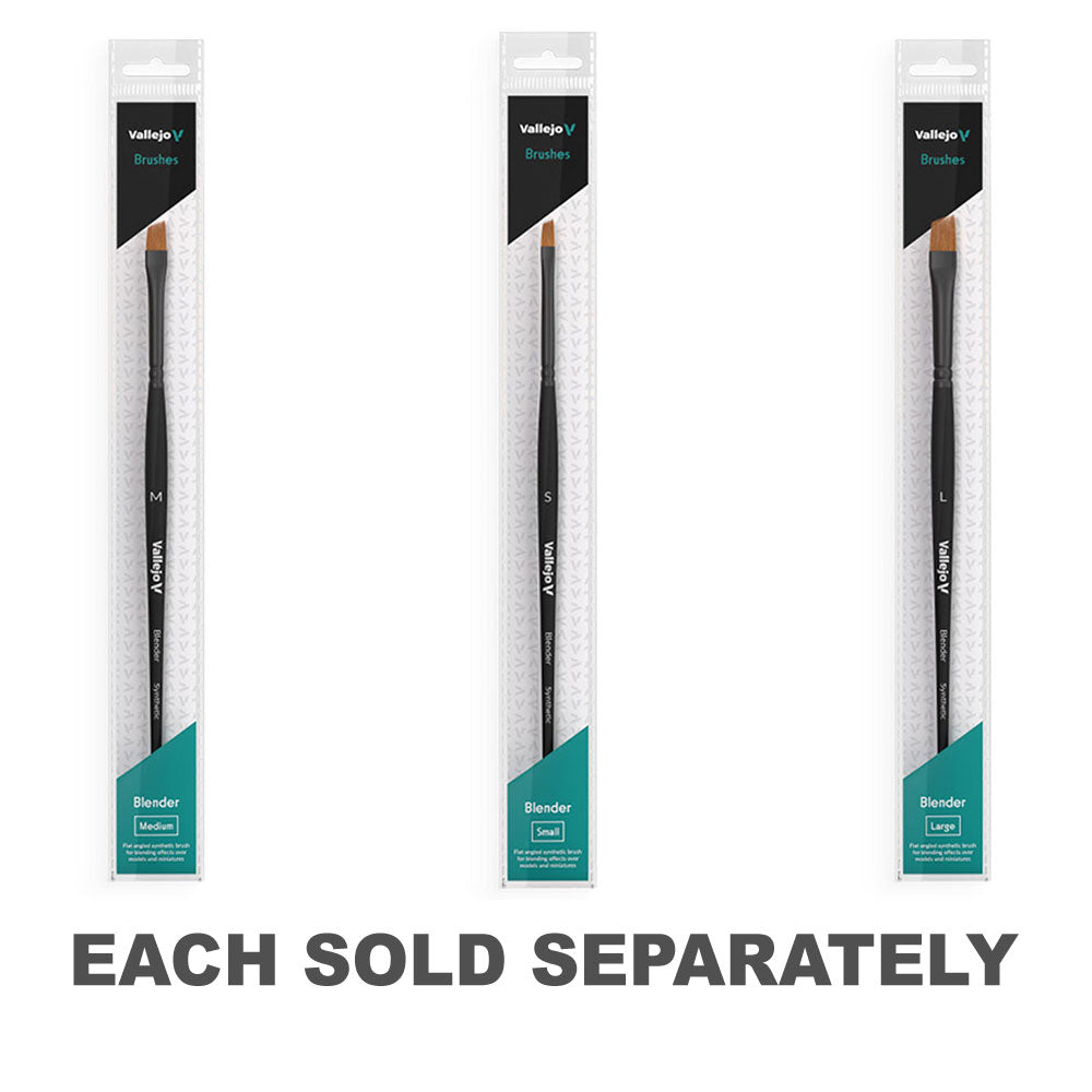 Vallejo Blender Flat Angled Synthetic Brush