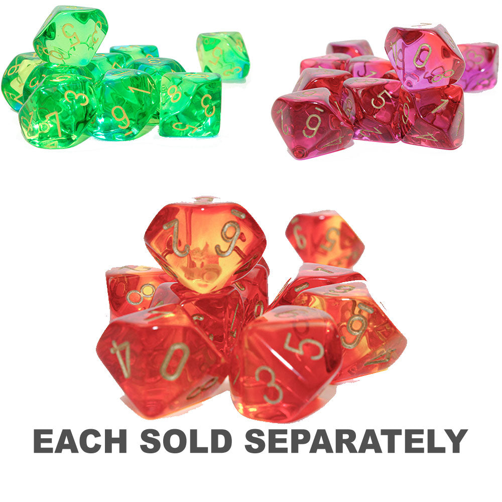 Chessex Gemini Translucent D10 Dice Set