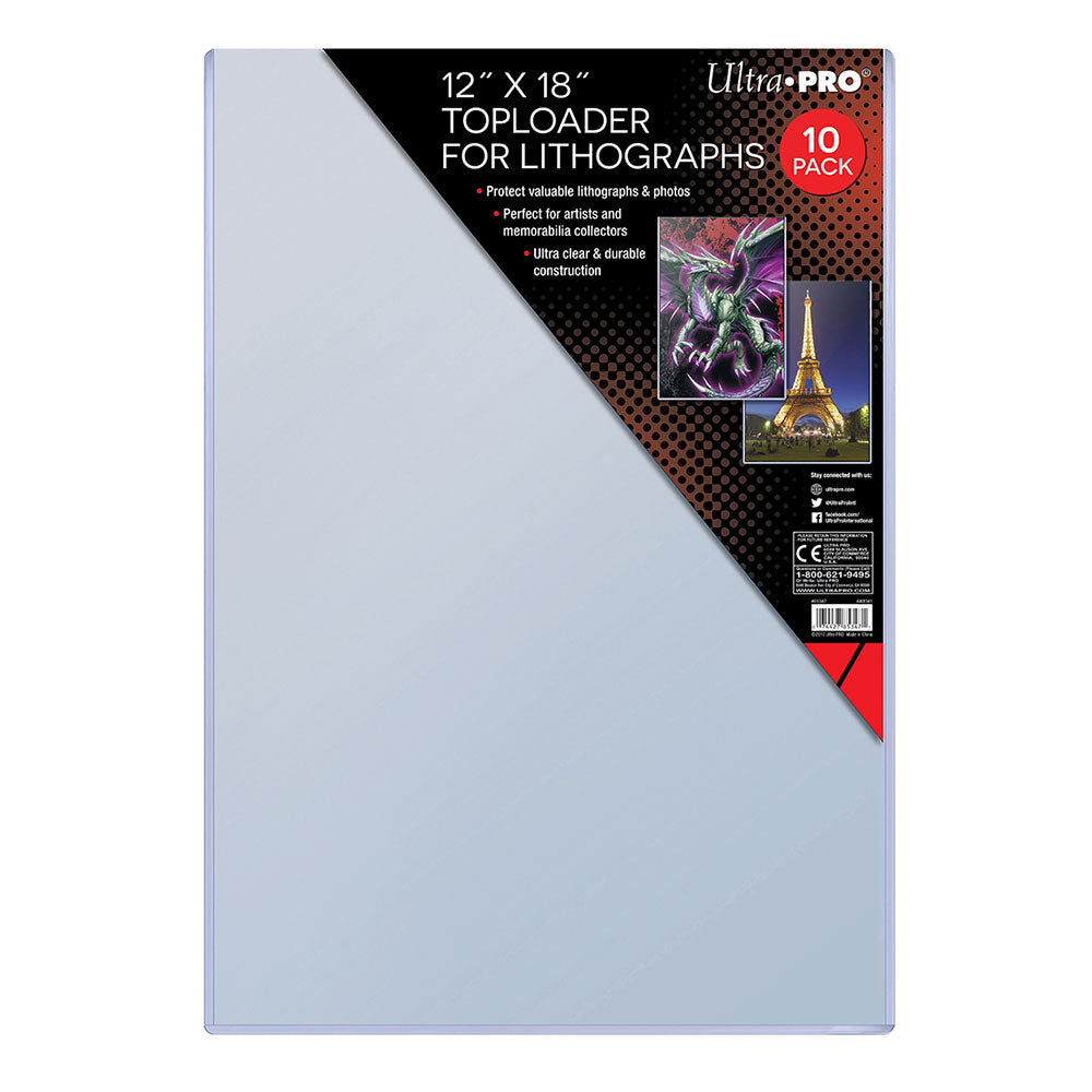 Ultra Pro Toploader for Lithographs 10pcs (12x18in)