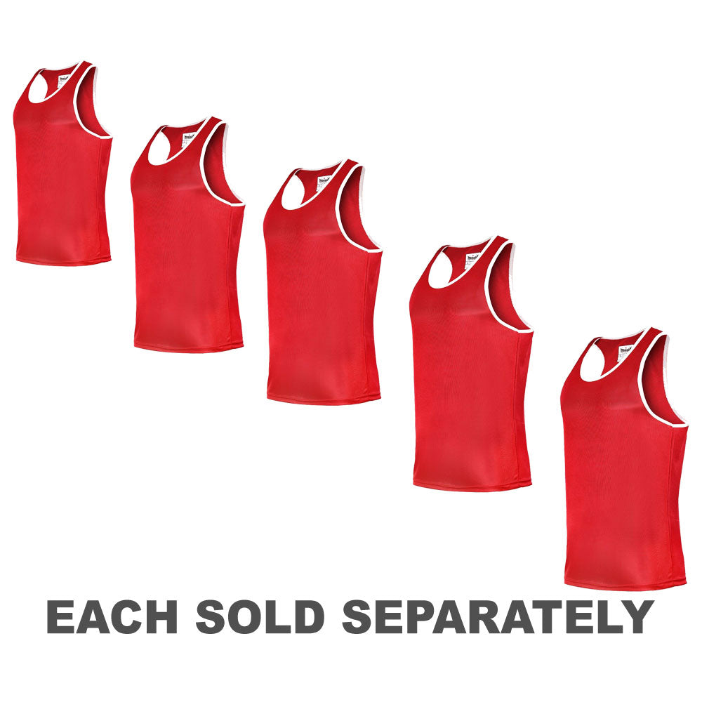 Morgan Boxing Singlet (Red/White)