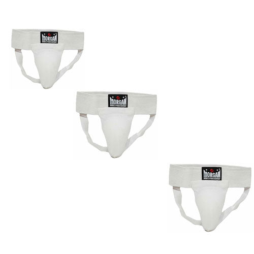 Morgan Classic Elastic Groin Guard with Cup (White)