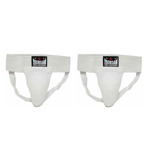 Morgan Classic Elastic Groin Guard with Cup (White)