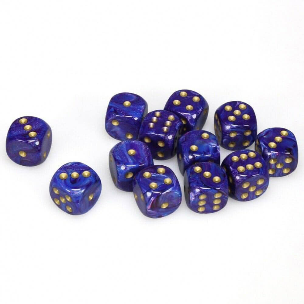 D6 dobbelstenen 16 mm (12 dobbelstenen)