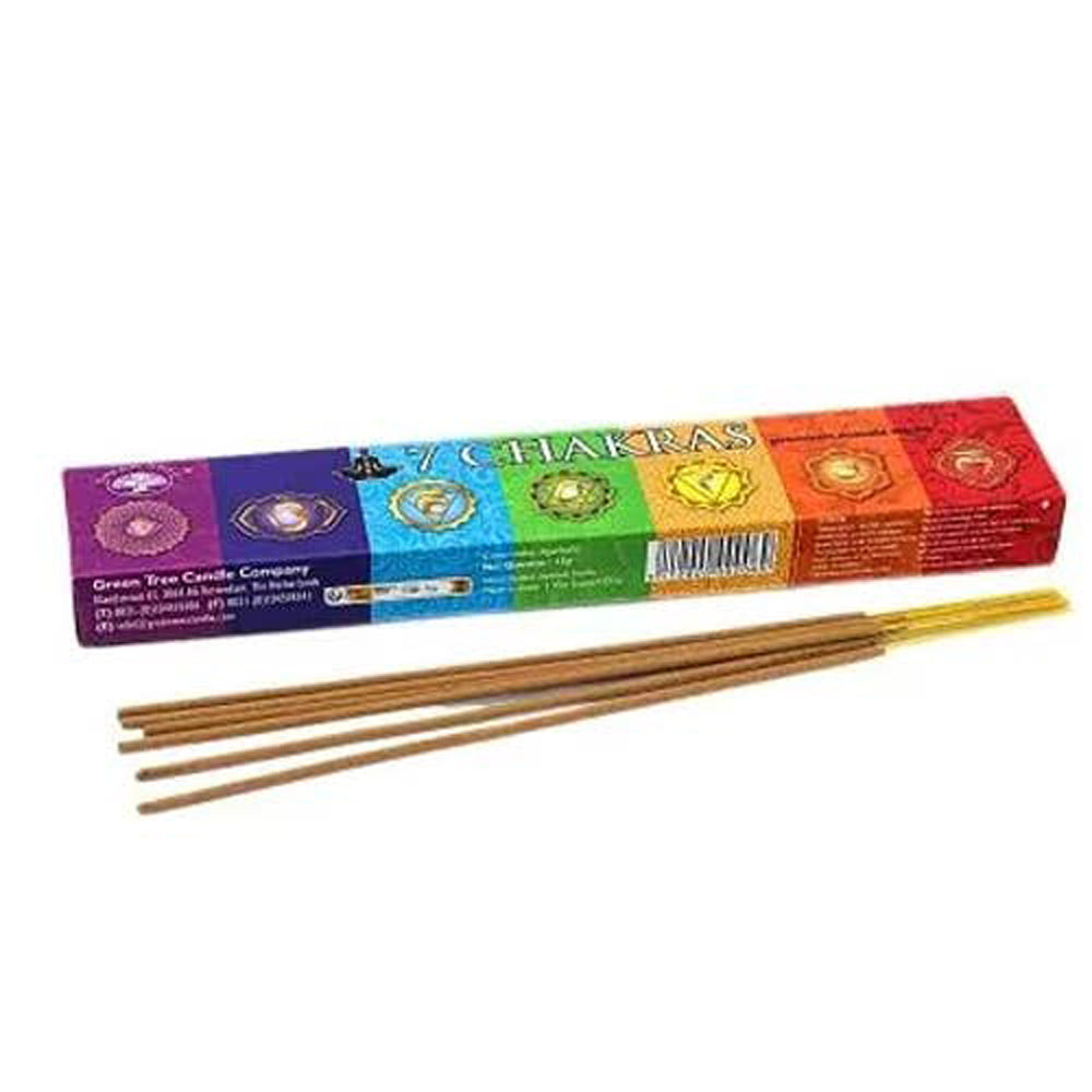 Seven Chakra Incense 15g Sticks (Green Tree)
