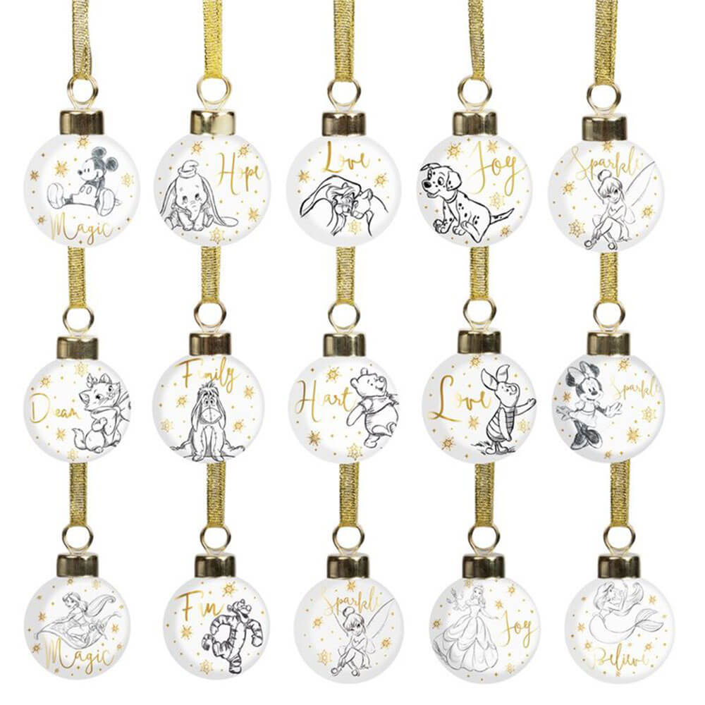 Disney Collectible Ceramic Mini Bauble (Set of 15)