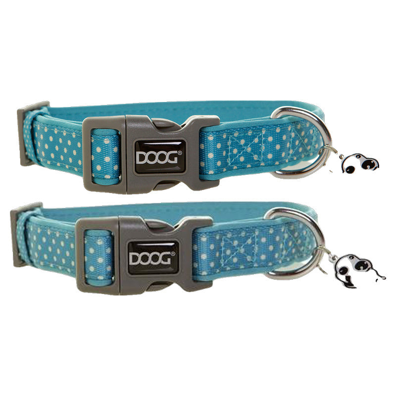 Doog Snoopy Blue Polkadot Dog Collar