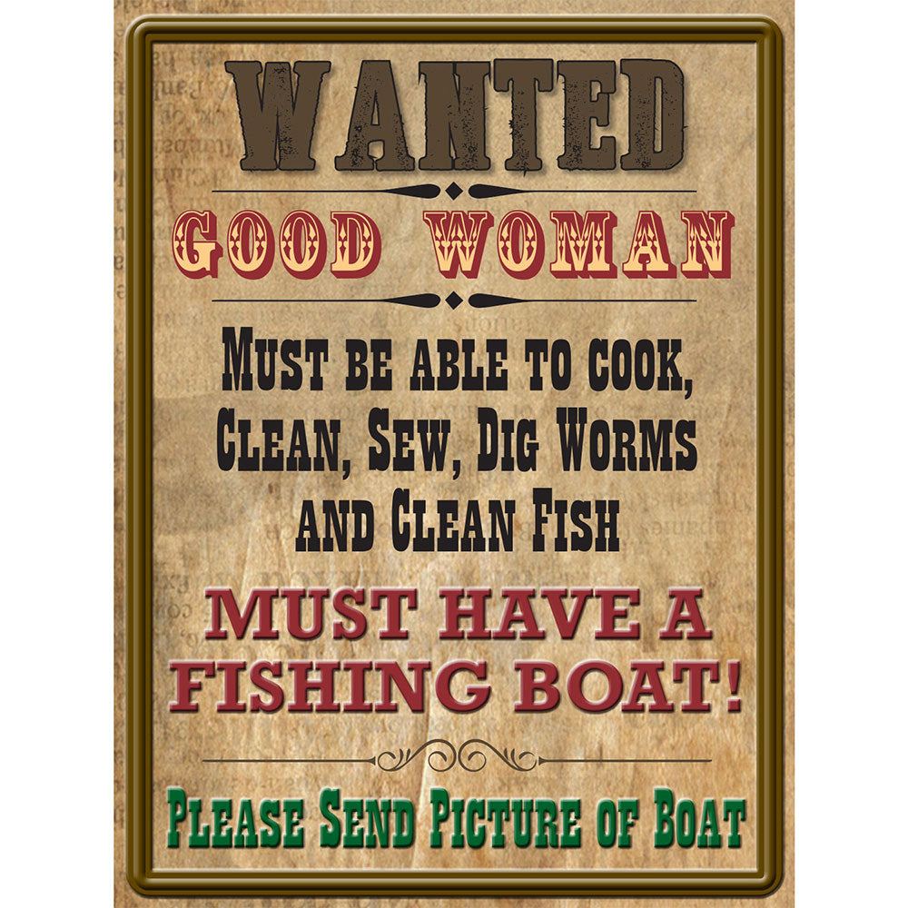 Sinal de estanho de aço pesado (30x40cm)