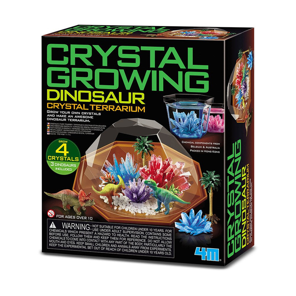 4M Crystal Growing Dinosaur Crystal Terrarium
