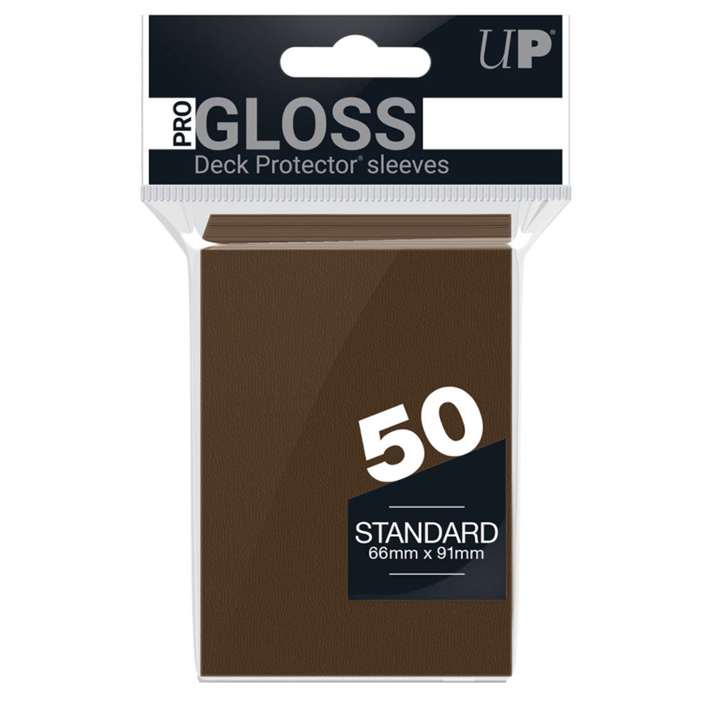 Ultra Pro PRO-Gloss Standard Deck Protector Sleeves 50pcs (Brown)