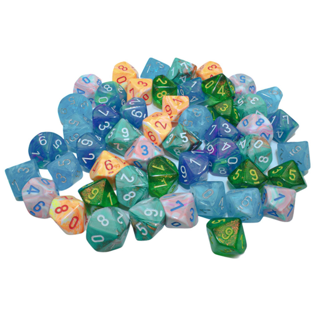 Chessex LE913 Dice Menagerie D10 Dice (Bag of 50)