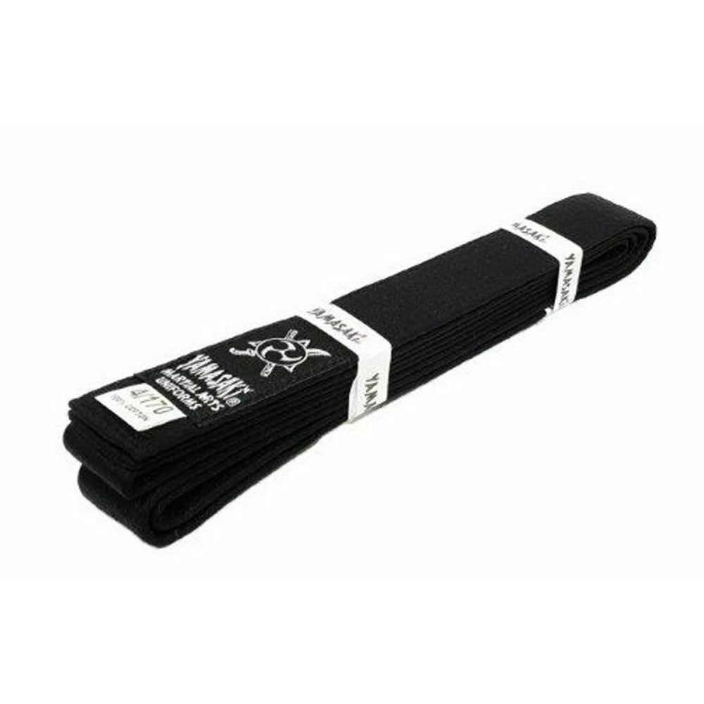 Yamasaki Deluxe Coloured Martial Arts Belts (Black)