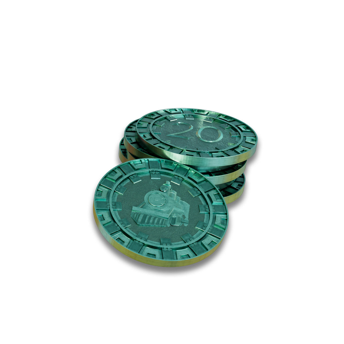 Clans of Caledonia Industria Metal Coin Set (Pack of 12)