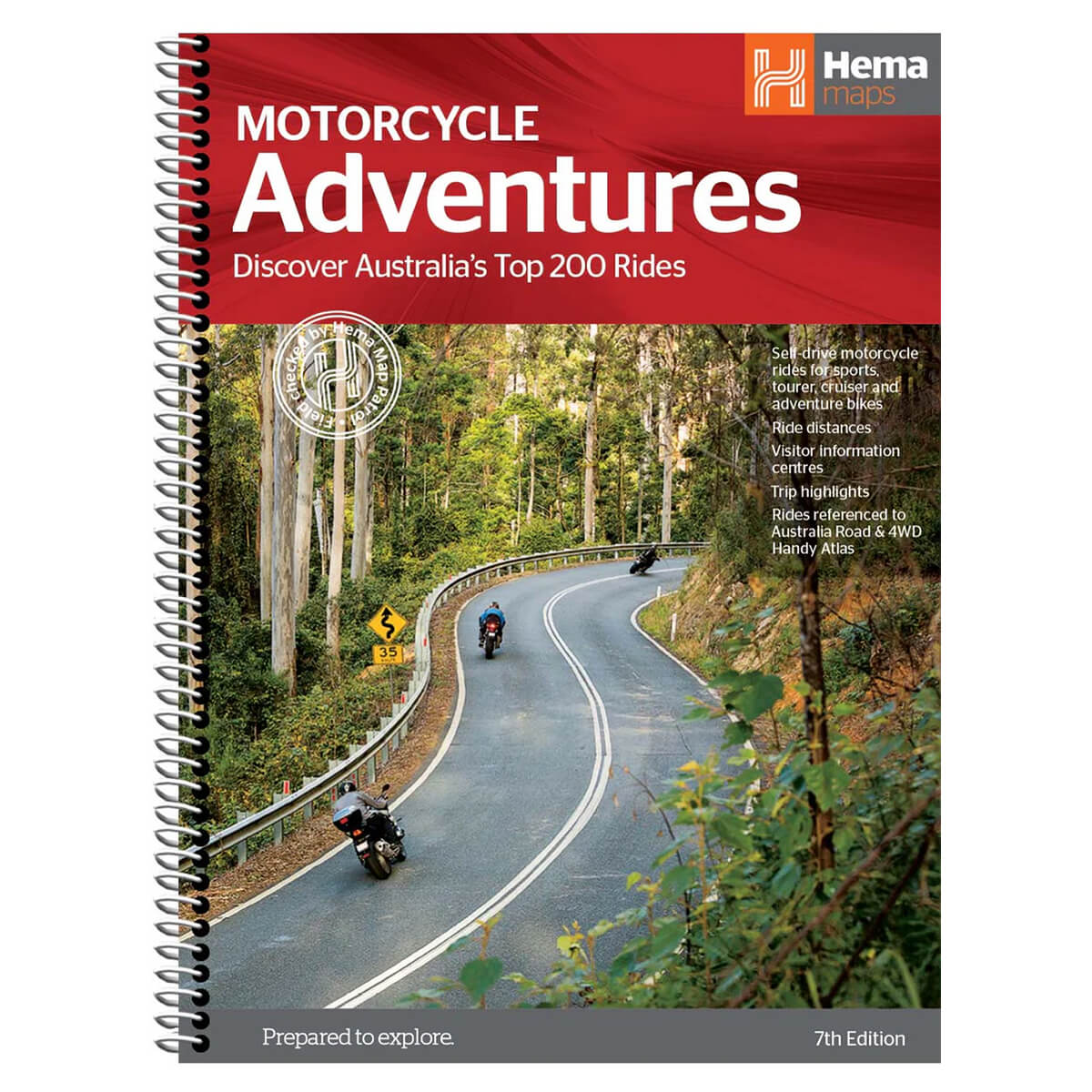 Atlas de motocicleta Hema Australia con 200 paseos superiores
